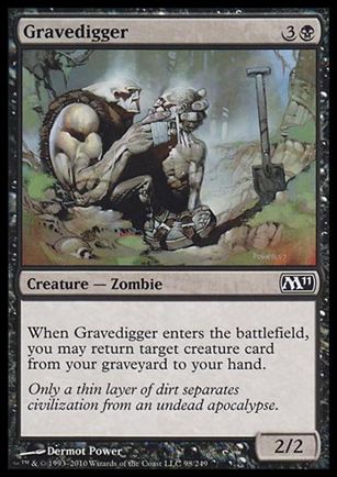 Magic the Gathering: 2011 Core Set (Base Set) card 98 Gravedigger