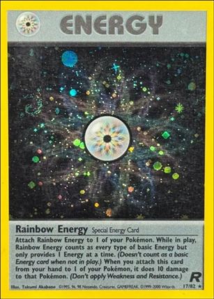 Pokemon: Team Rocket (Base Set) card 17-B Rainbow Energy (Holo) - Unlimited