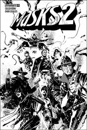 Masks 2 issue 1-J Gabriel Hardman 1:50 Black & White Cover