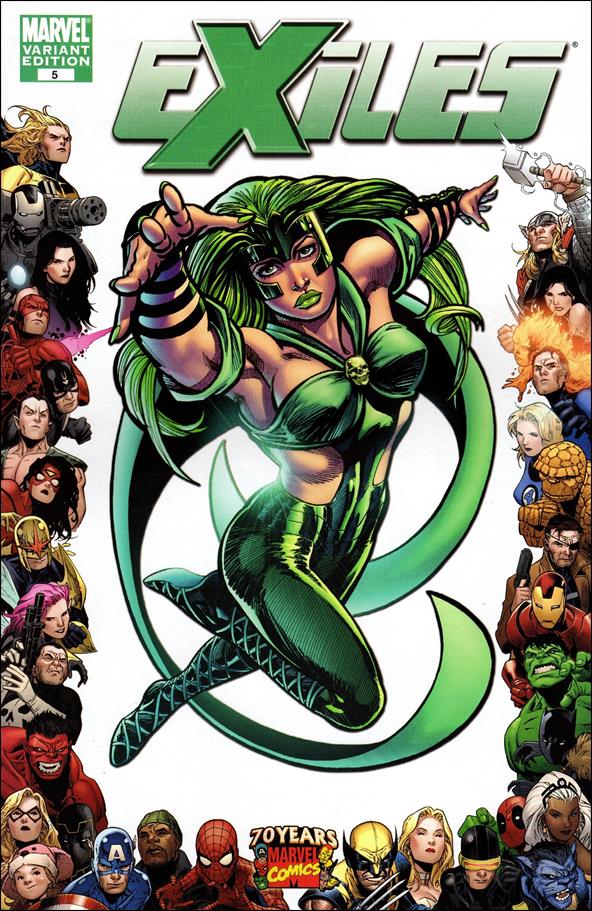 Exiles (2009) issue 5-B 1:10 70th Frame Cover