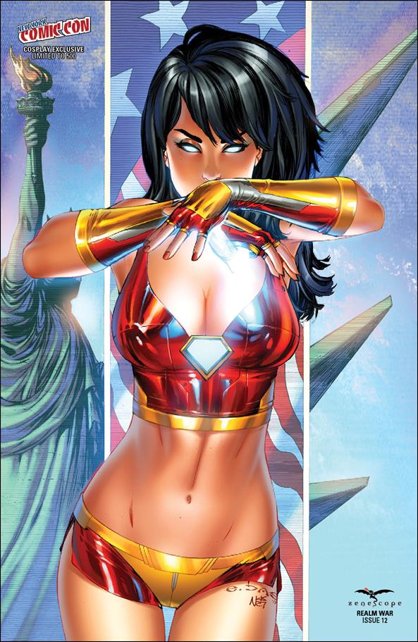 Grimm Fairy Tales Presents Realm War: Age of Darkness issue 12-E Eric "e.Bas" Basaldua NYCC Cosplay Cover 1/500