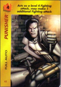 Marvel OverPower (Base Set) card nn170 Punisher: Full Auto