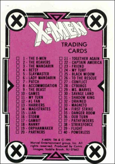 X-Men (Base Set) card 90 Checklist