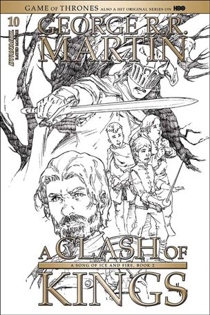 George R. R. Martin's a Clash of Kings (2017) issue 10-D Mel Rubi 1:15 Black and White Cover