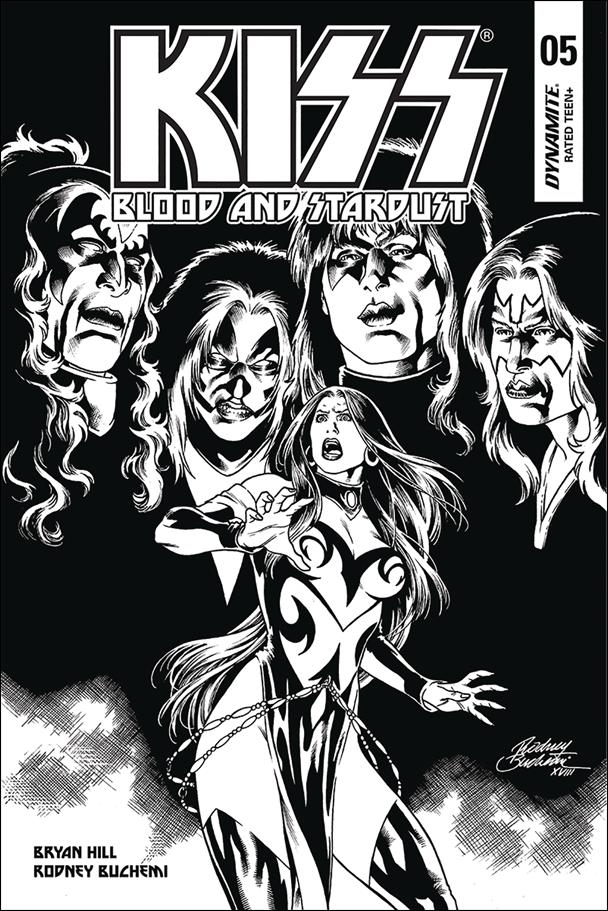 Kiss: Blood and Stardust issue 5-E Rodney Buchemi 1:10 Black & White Cover