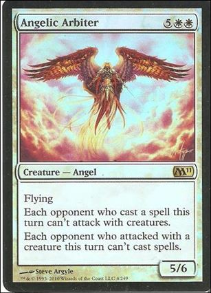 Magic the Gathering: 2011 Core Set (Base Set) card 4-B Angelic Arbiter (Foil)