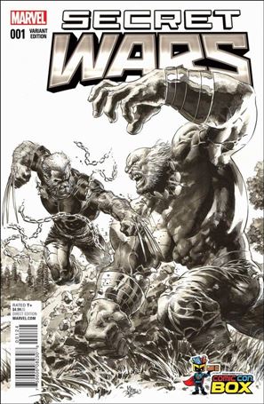 Secret Wars issue 1-TA Mike Deodato Jr. ComicConBox.com Sketch Cover