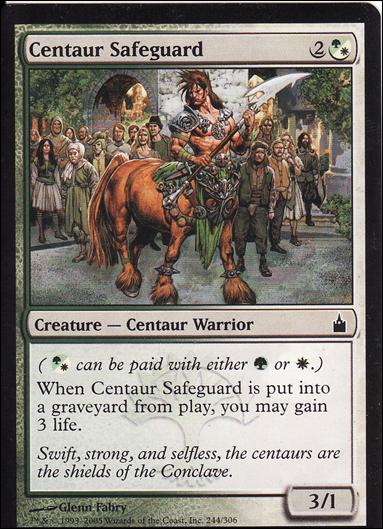 Magic the Gathering: Ravnica (Base Set)  card 244 Centaur Safeguard