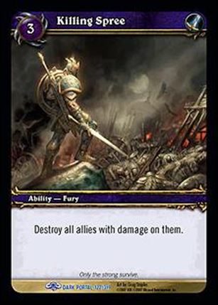 World of Warcraft: Through the Dark Portal (Base Set) card 122 Killing Spree