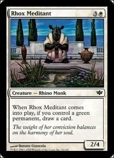 Magic the Gathering: Conflux (Base Set) card 16 Rhox Meditant