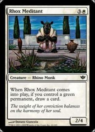Magic the Gathering: Conflux (Base Set) card 16 Rhox Meditant