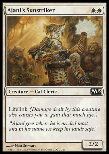 Magic the Gathering: 2013 Core Set (Base Set) card 2 Ajani's Sunstriker