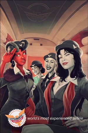 Vampirella vs Purgatori issue 4-I Daniel Maine Virgin Cover