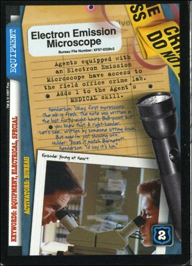 X-Files: The Truth Is Out There (Base Set) card XF97-0328v2 Electron Emission Microscope