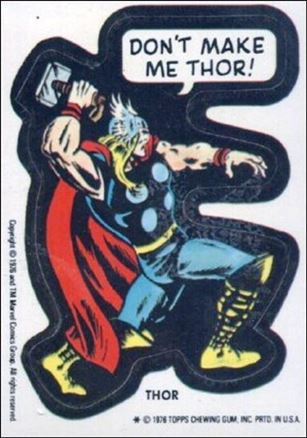 Marvel Super Heroes Stickers (Base Set) card NN37 Thor - 