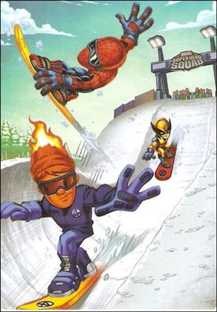 Marvel Super Hero Squad (Base Set) card 66 Sports Day - Snowboarding