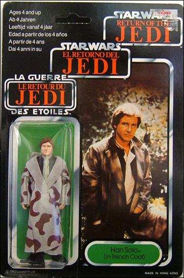 Star Wars 3 3/4" Basic Action Figures (Vintage) figure 74-D Han Solo (In Trench Coat) (Tri-Logo Tan Lapels)
