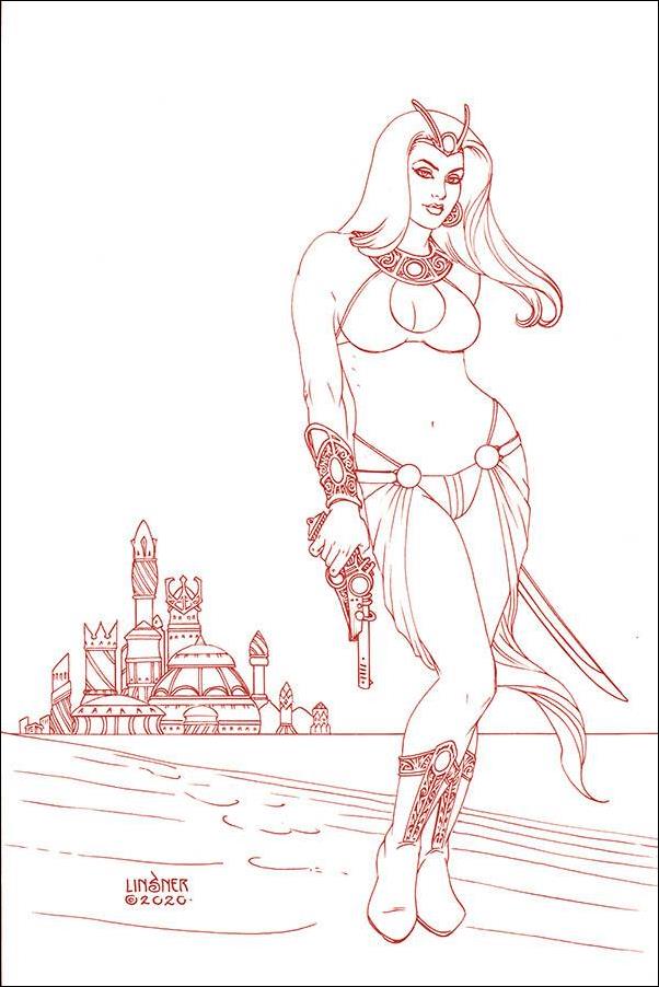 Dejah Thoris (2019) issue 6-V Joseph Michael Linsner Martain Red Virgin Cover