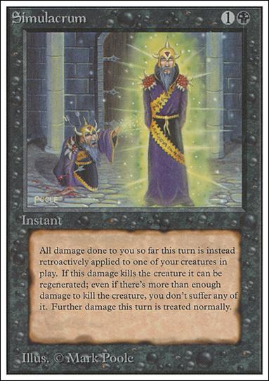 Magic the Gathering: Unlimited (Base Set) card 129 Simulacrum