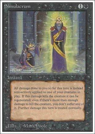 Magic the Gathering: Unlimited (Base Set) card 129 Simulacrum
