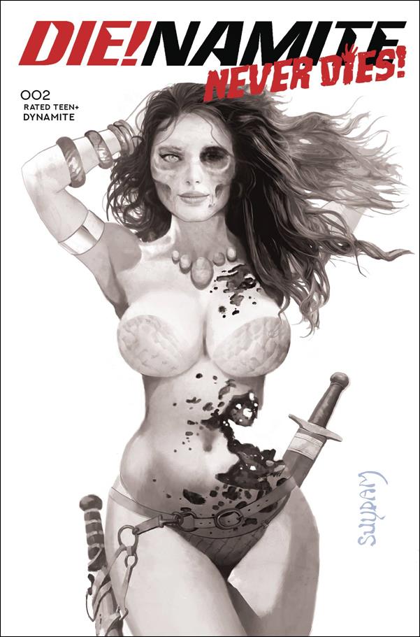 Die!namite Never Dies issue 2-N Arthur Suydam 1:20 Black & White Cover