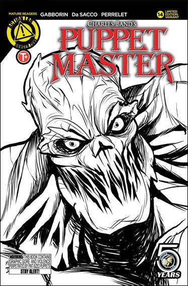 Puppet Master (2015) issue 14-B Michela Da Sacco Black & White Cover 1/1500