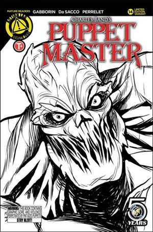 Puppet Master (2015) issue 14-B Michela Da Sacco Black & White Cover 1/1500
