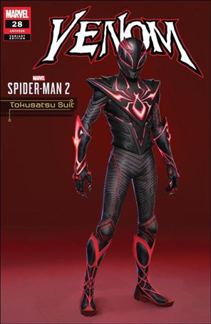 Venom (2022) issue 28-B Julia Blattman Tokusatsu Suit Spider-Man 2 Cover