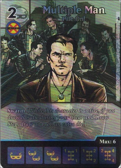 Marvel Dice Masters Deadpool card 119-B Multiple Man: Pile On! (Foil Alternate Art)
