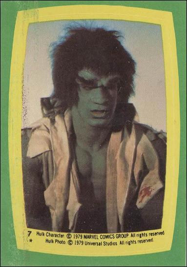Incredible Hulk (Sticker Subset) card 7 card # 19