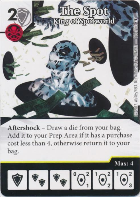 Marvel Dice Masters Guardians of the Galaxy  card 114 The Spot: King of Spotworld