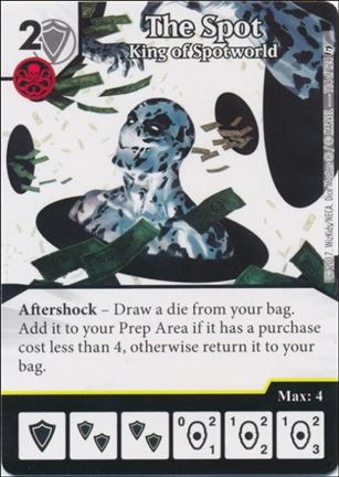 Marvel Dice Masters Guardians of the Galaxy  card 114 The Spot: King of Spotworld