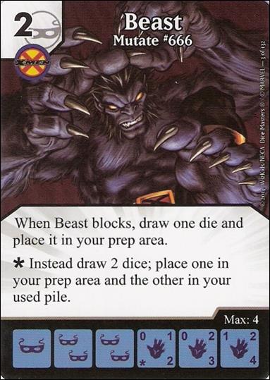 Marvel Dice Masters Avengers vs. X-Men  card 3 Beast: Mutate #666