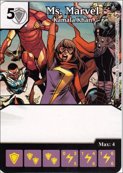 Marvel Dice Masters Civil War card 53 Ms. Marvel: Kamala Khan