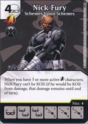 Marvel Dice Masters Age of Ultron  card 121 Nick Fury: Schemes Upon Schemes