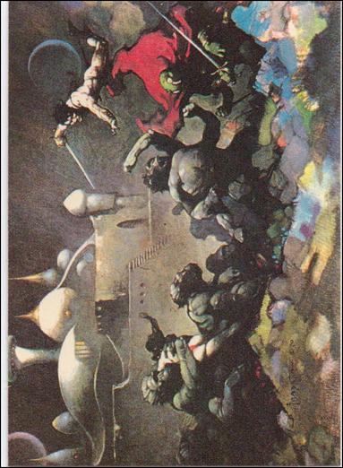 Frazetta (Base Set) card 41 John Carter and The Savage Apes of Mars
