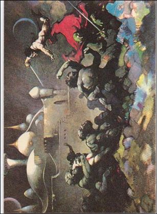 Frazetta (Base Set) card 41 John Carter and The Savage Apes of Mars
