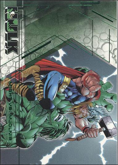 Hulk Film and Comic Cards (Base Set) card 20 Might vs Mjolnir