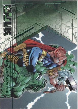 Hulk Film and Comic Cards (Base Set) card 20 Might vs Mjolnir