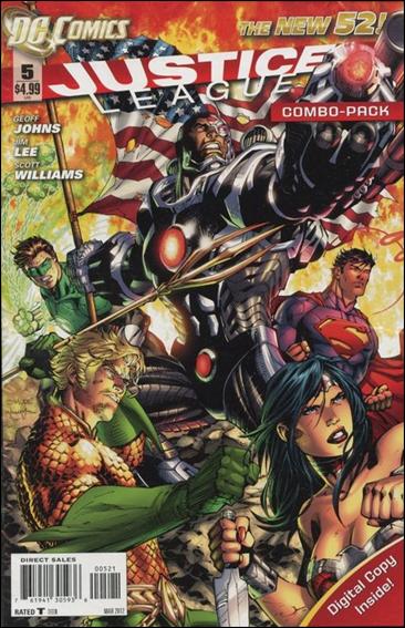 Justice League (2011) issue 5-C Unbagged Jim Lee Cover with Digital Copy Code