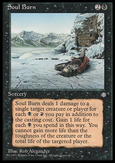 Magic the Gathering: Ice Age (Base Set) card 161 Soul Burn