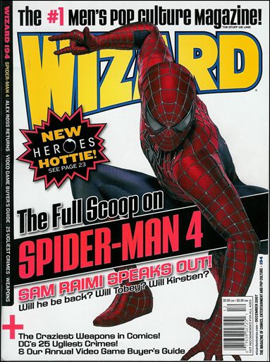 Wizard: The Magazine of Comics, Entertainment and Pop Culture issue 194 Spider-Man Movie Photo Cover