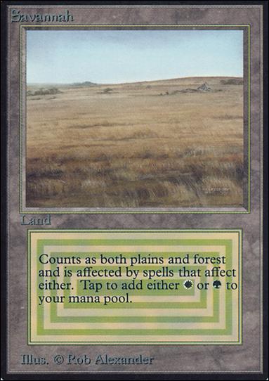 Magic the Gathering: Limited Edition Alpha (Base Set) card 280 Savannah