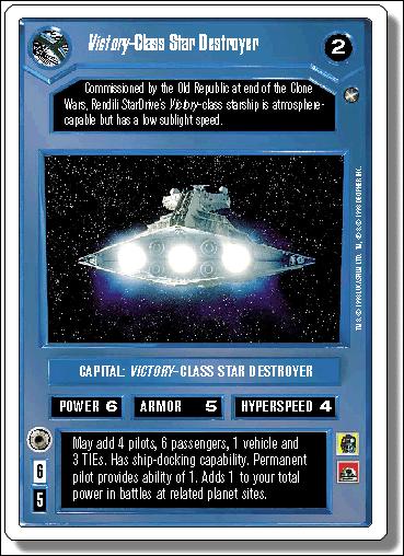 Star Wars: A New Hope Revised (Base Set) card 71 Victory-Class Star Destroyer