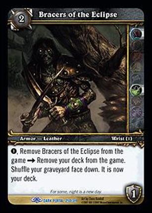 World of Warcraft: Through the Dark Portal (Base Set) card 250 Bracers of the Eclipse