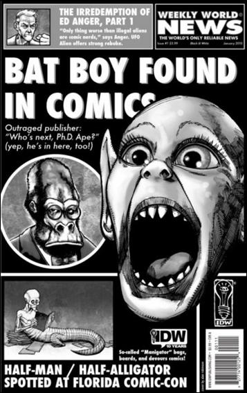 Weekly World News issue 1-D Alan Robinson Black and White Cover