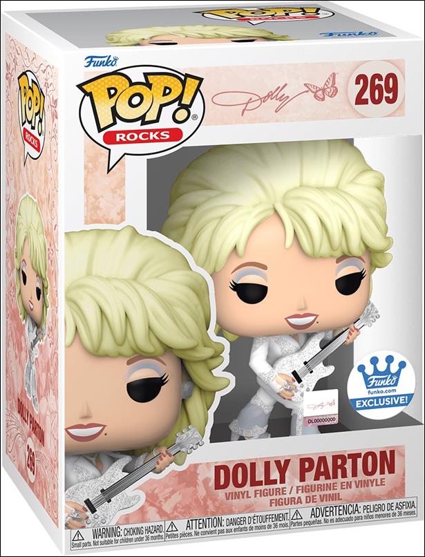 Pop! Rocks figure 269 Dolly Parton Funko Shop Exclusive
