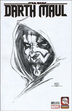 Darth Maul issue 1-J Michael Turner aspenstore.com B&W Cover 1/2000