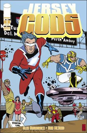 Jersey Gods issue 1-C Mike Allred Blue Background Cover (2nd Printing)