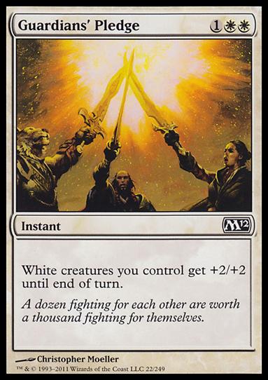 Magic the Gathering: 2012 Core Set (Base Set) card 22 Guardians' Pledge